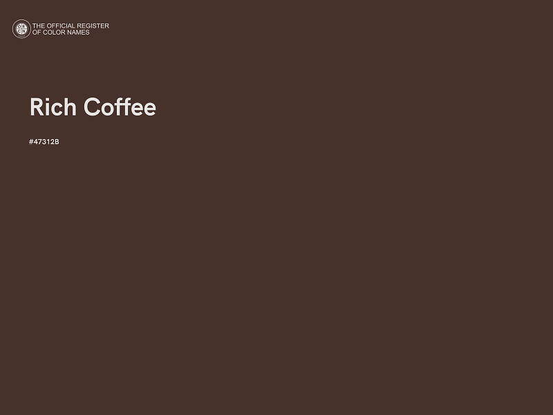 #47312B - Rich Coffee color image