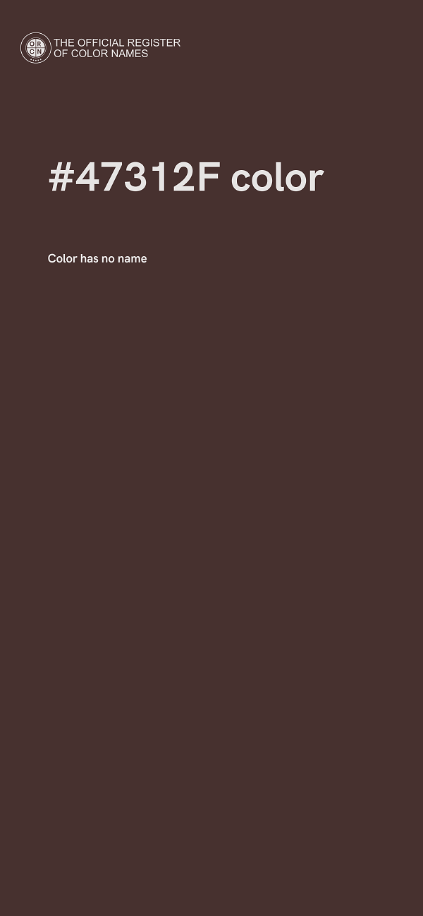 #47312F color image