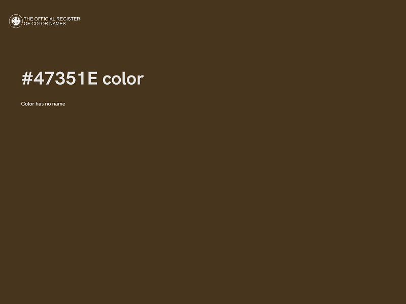 #47351E color image