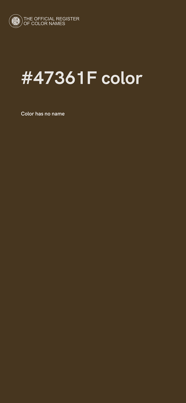 #47361F color image