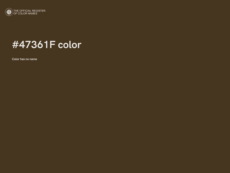 #47361F color image