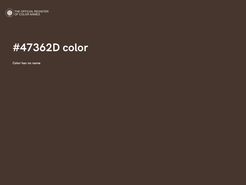 #47362D color image