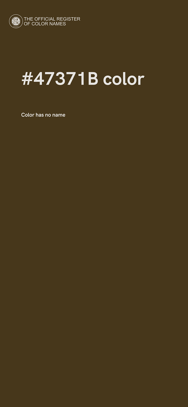 #47371B color image