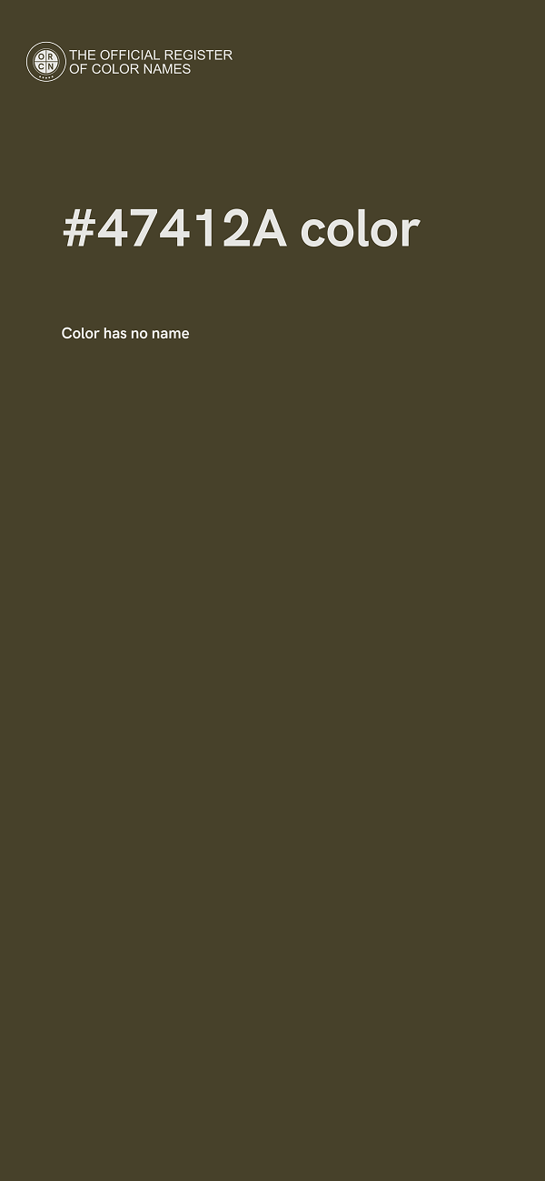 #47412A color image
