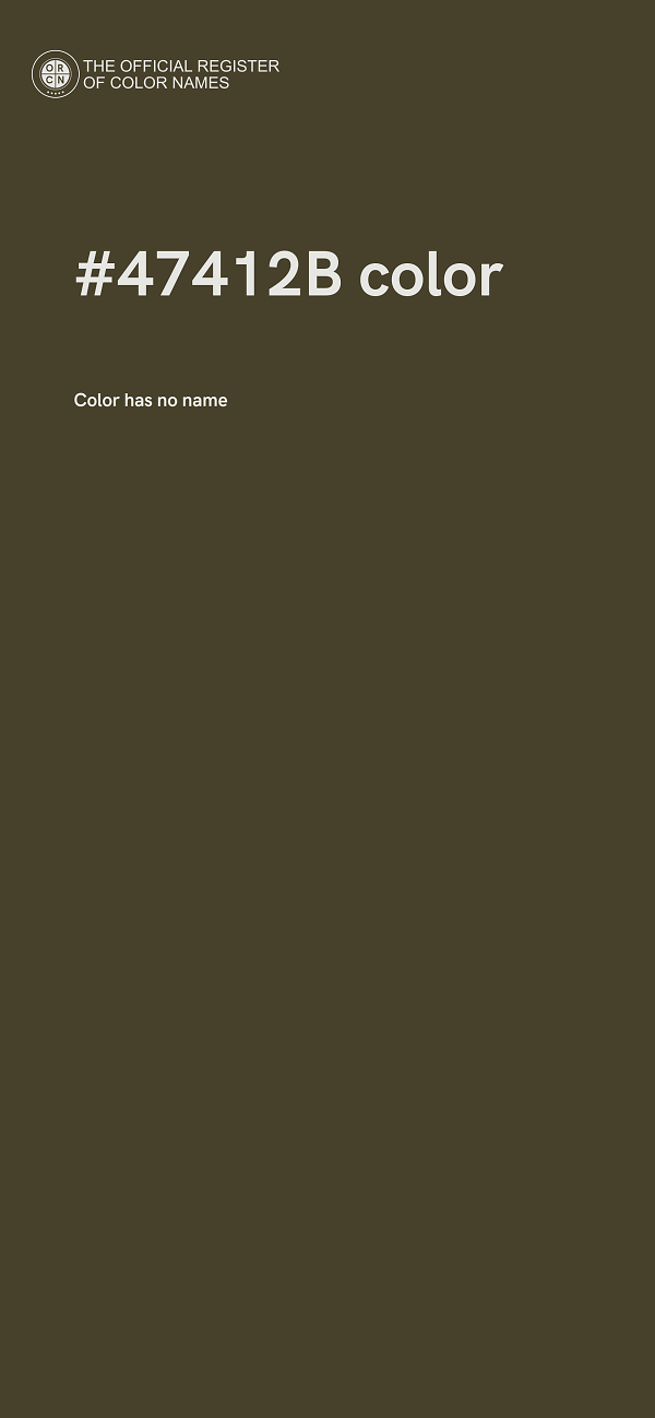 #47412B color image