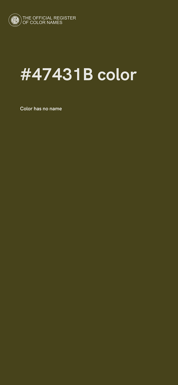 #47431B color image