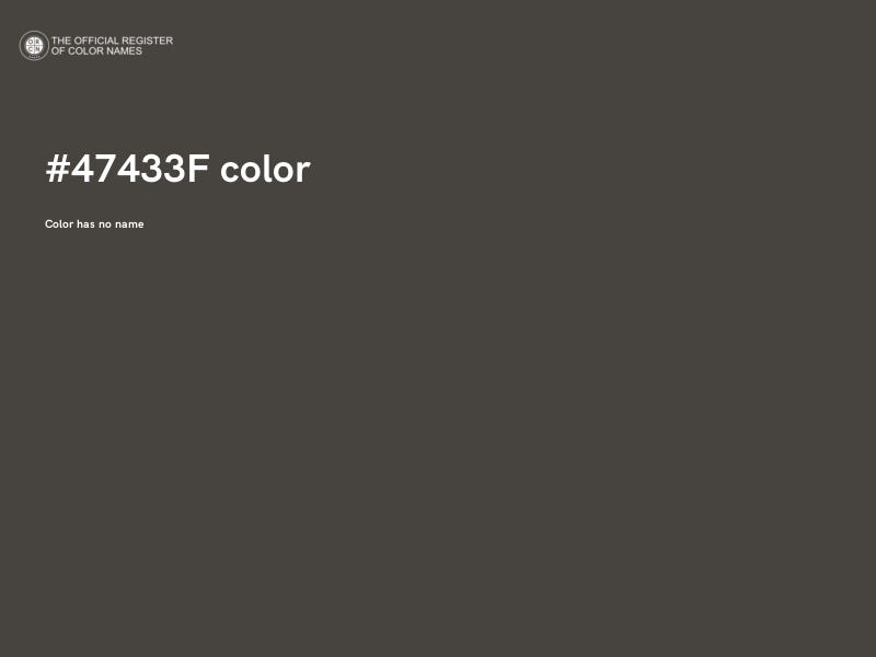 #47433F color image