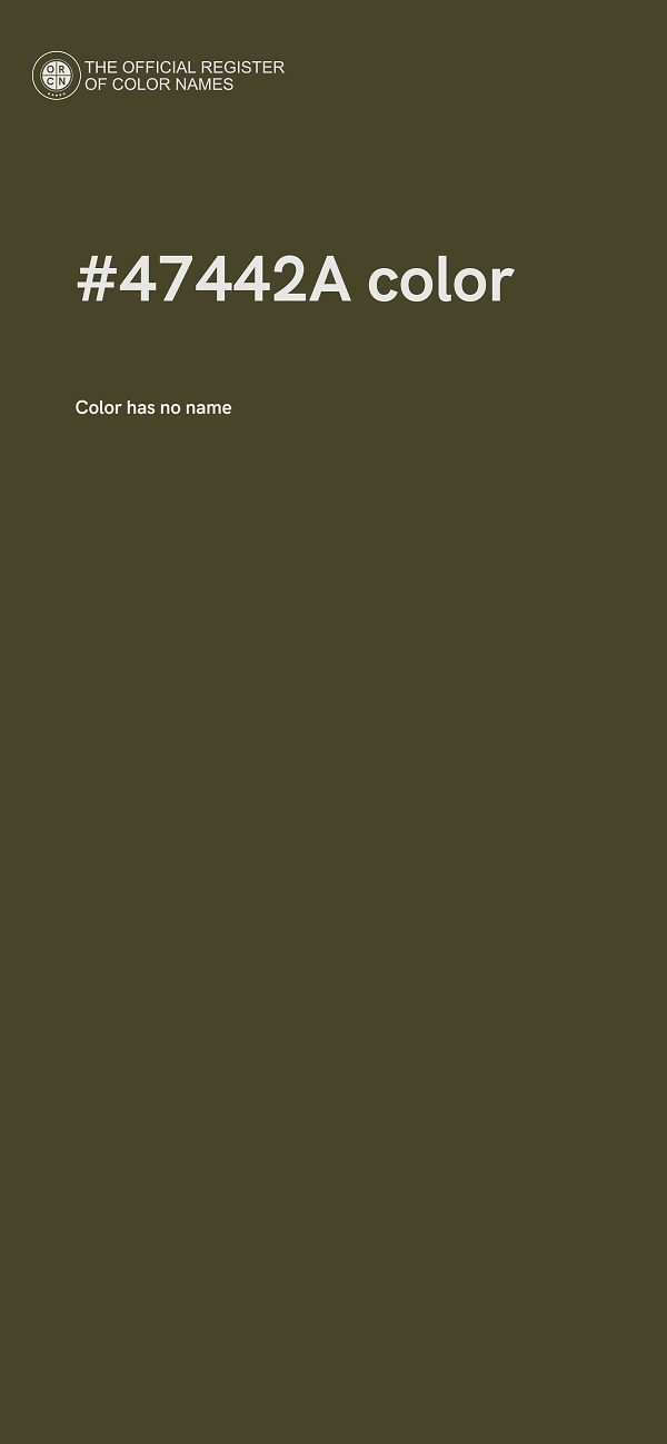 #47442A color image