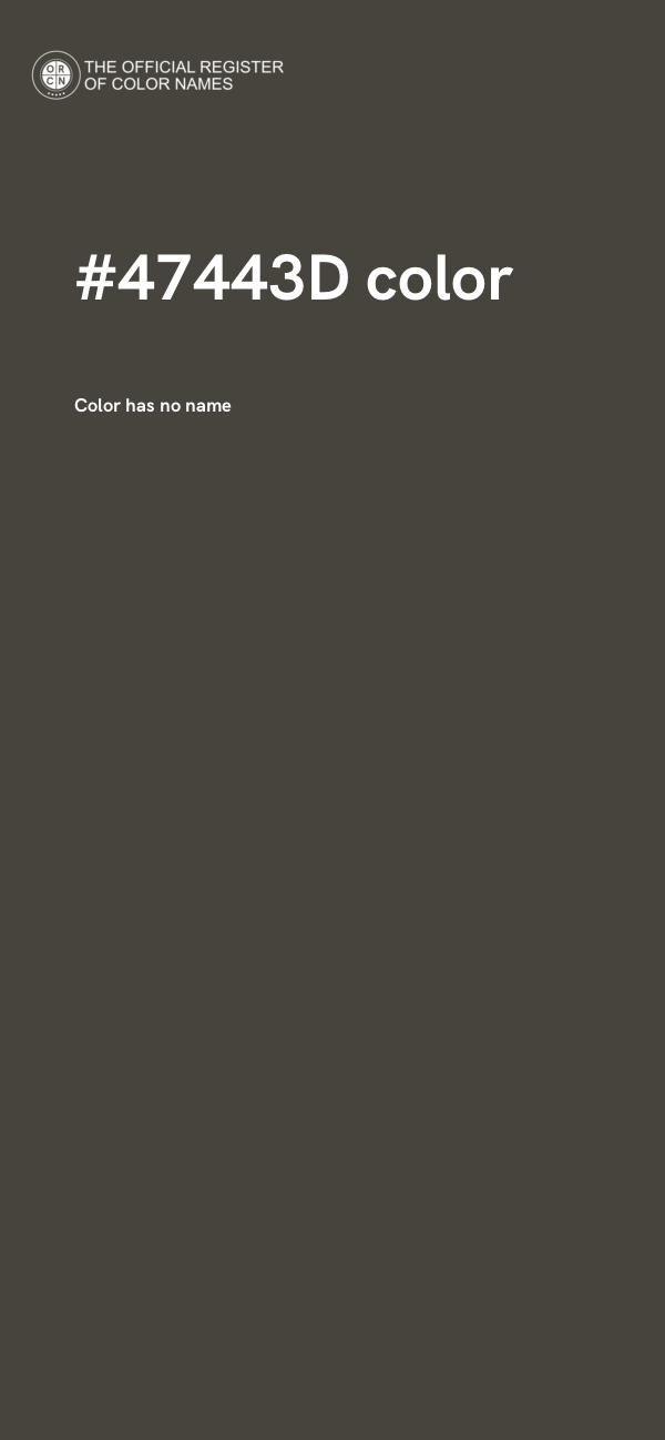 #47443D color image