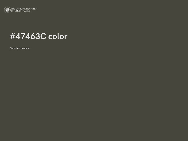 #47463C color image