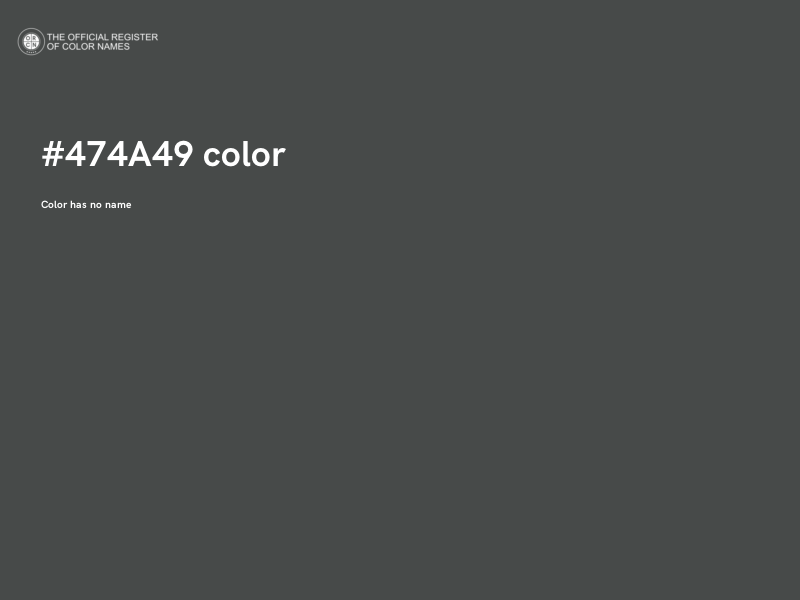 #474A49 color image