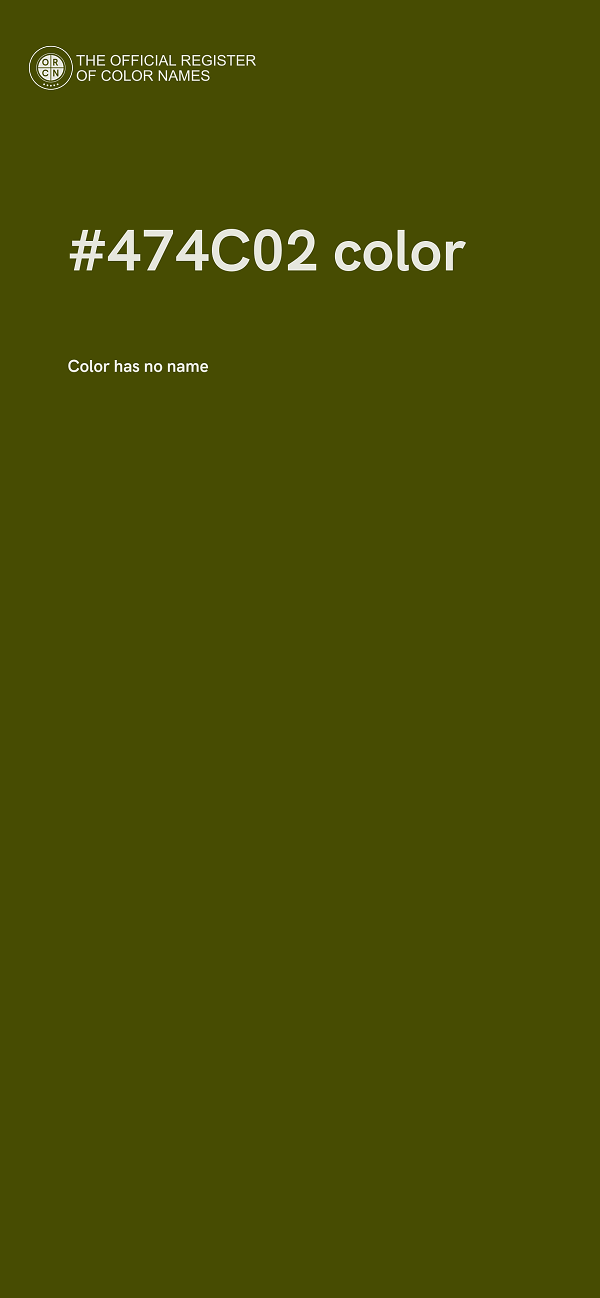 #474C02 color image