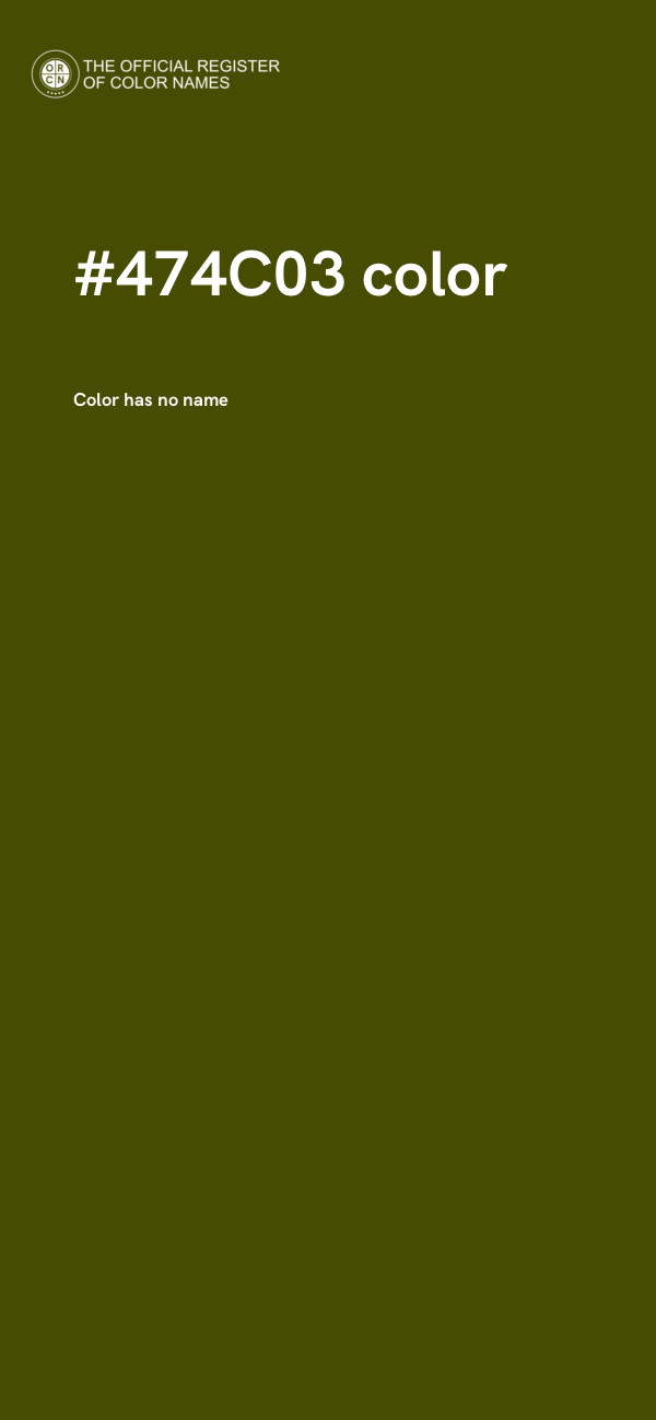 #474C03 color image