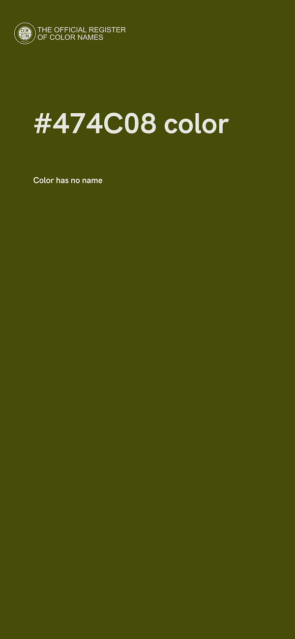 #474C08 color image
