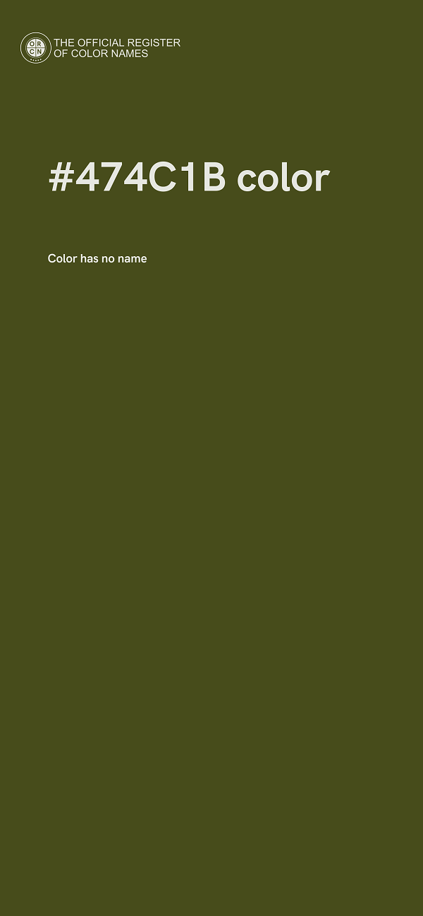 #474C1B color image
