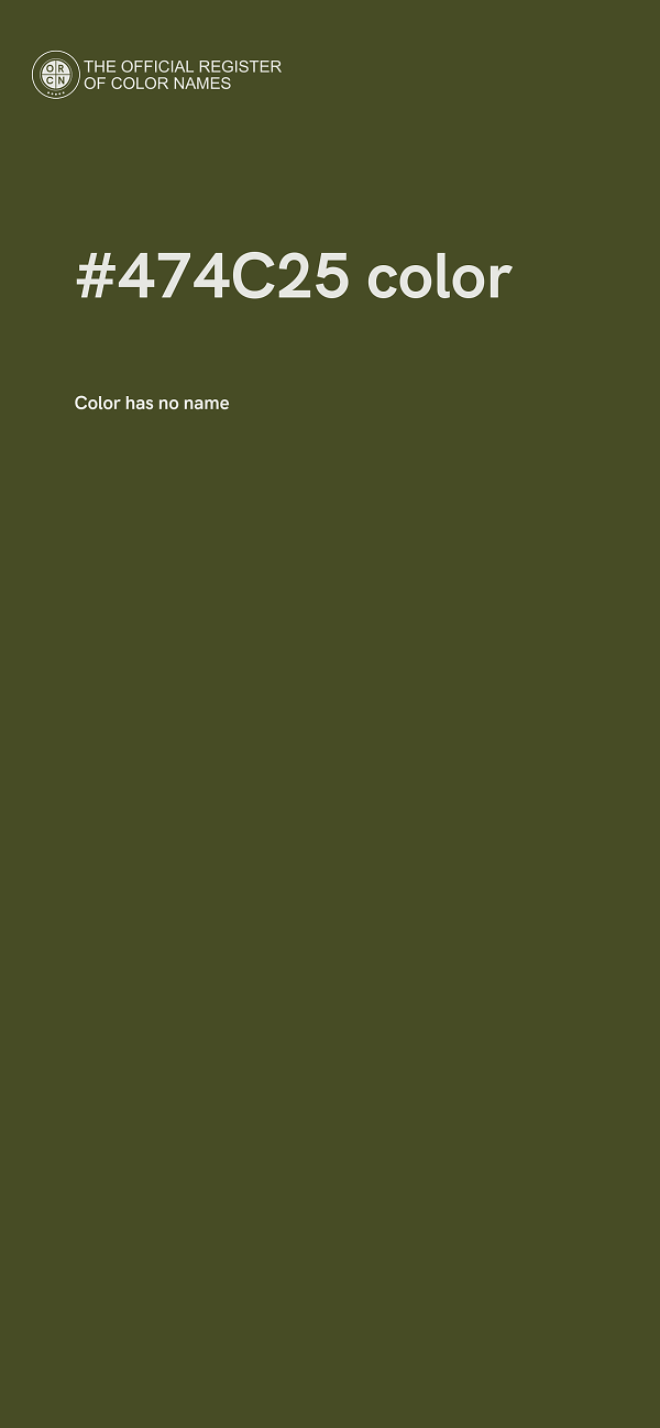 #474C25 color image