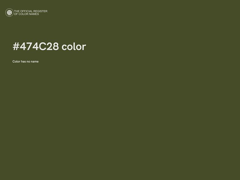 #474C28 color image