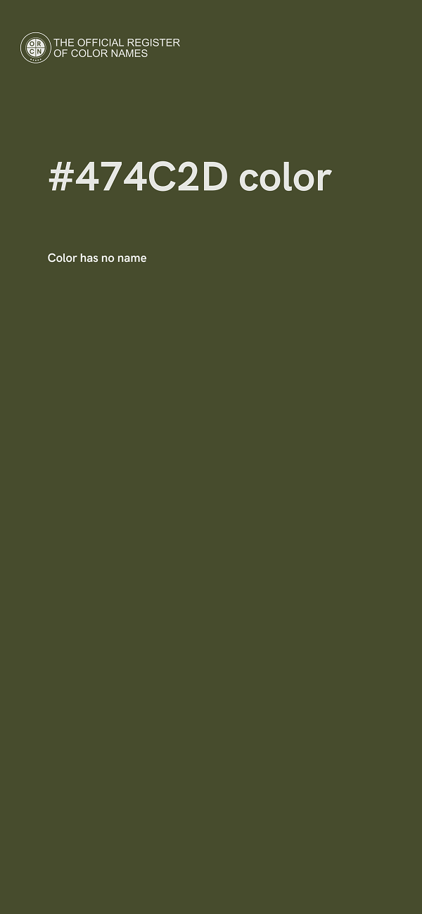 #474C2D color image