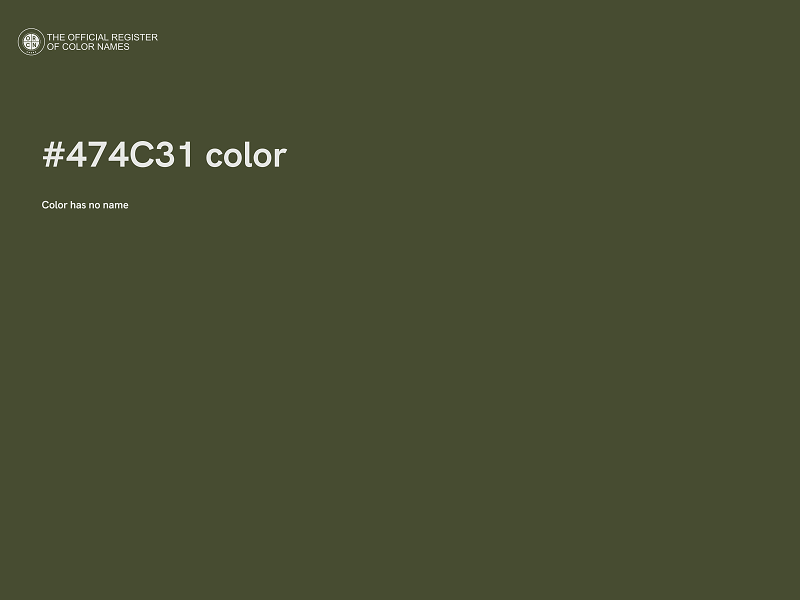 #474C31 color image