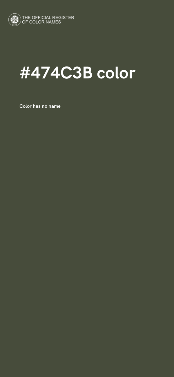 #474C3B color image