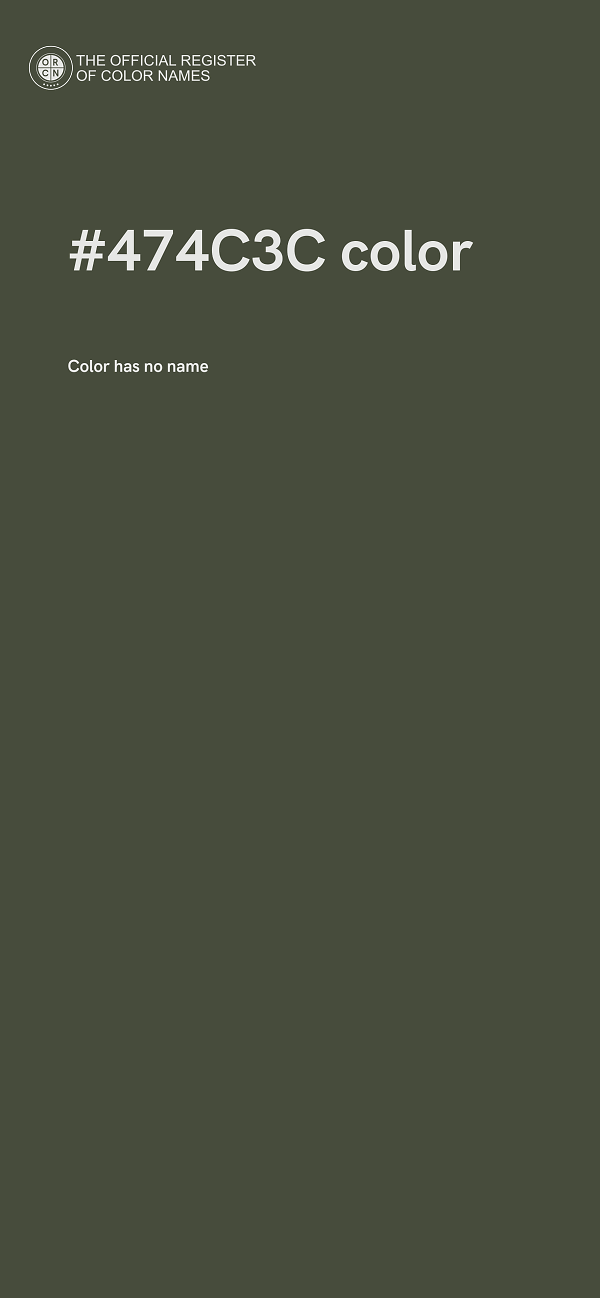 #474C3C color image
