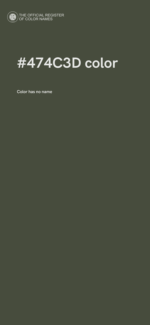 #474C3D color image
