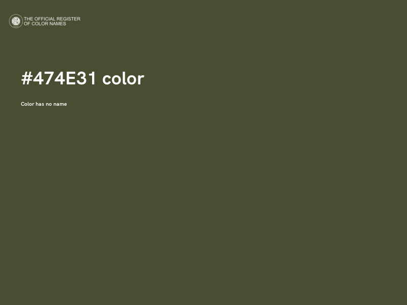 #474E31 color image