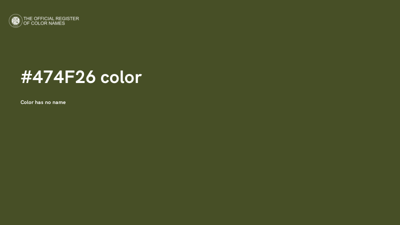 #474F26 color image