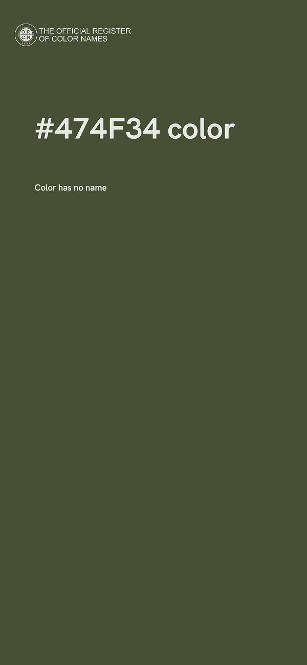 #474F34 color image