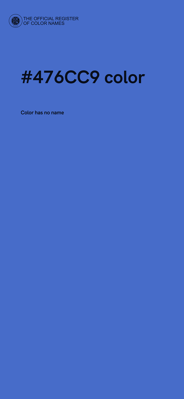 #476CC9 color image