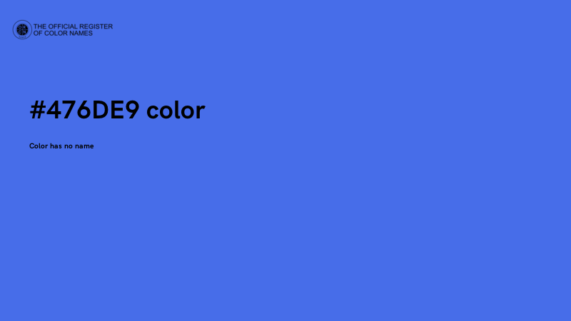 #476DE9 color image