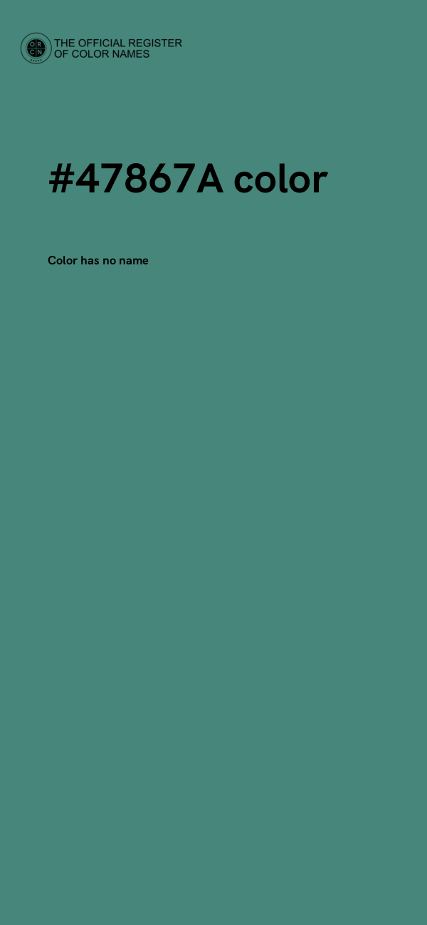 #47867A color image