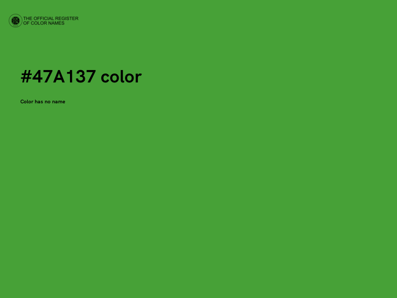 #47A137 color image