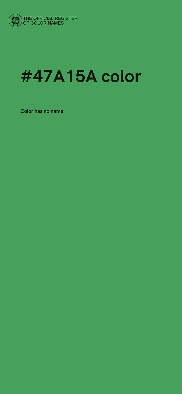 #47A15A color image
