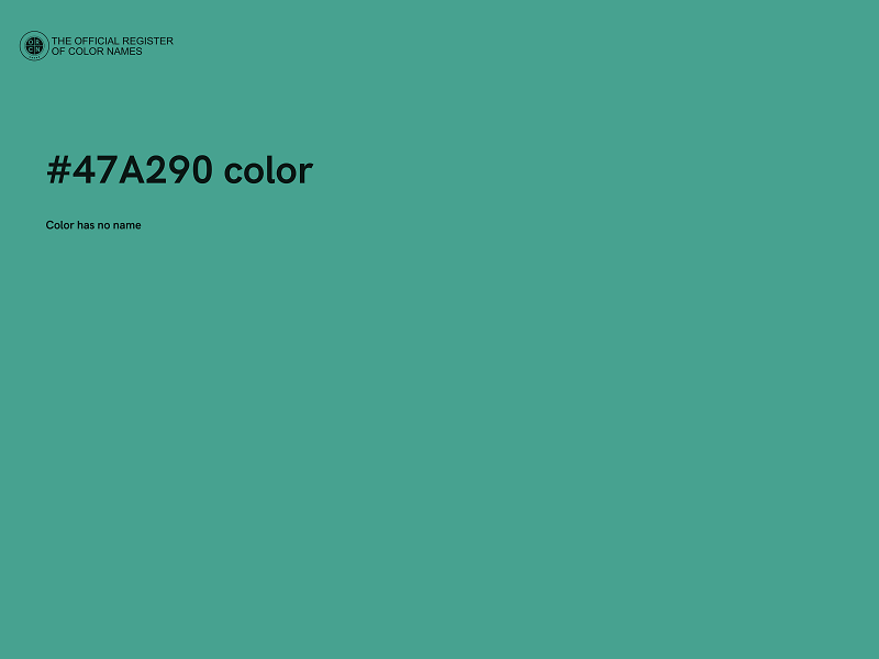 #47A290 color image