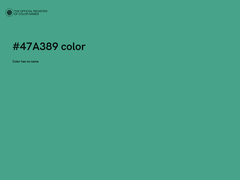 #47A389 color image