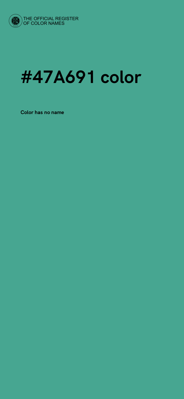 #47A691 color image