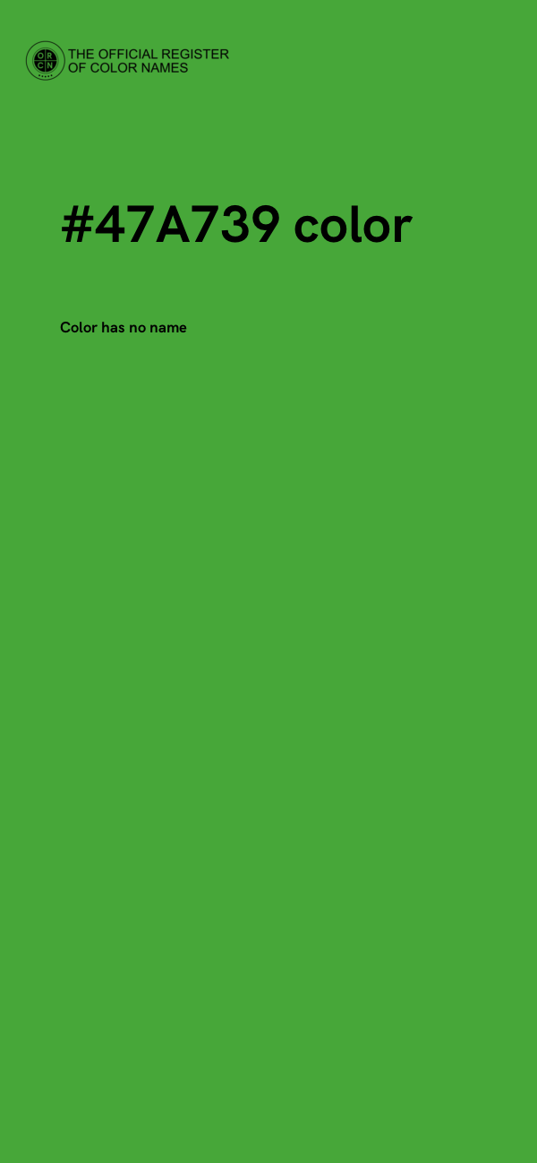 #47A739 color image