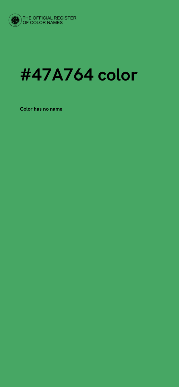 #47A764 color image