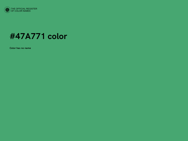 #47A771 color image