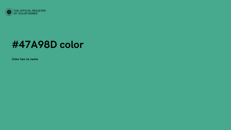 #47A98D color image