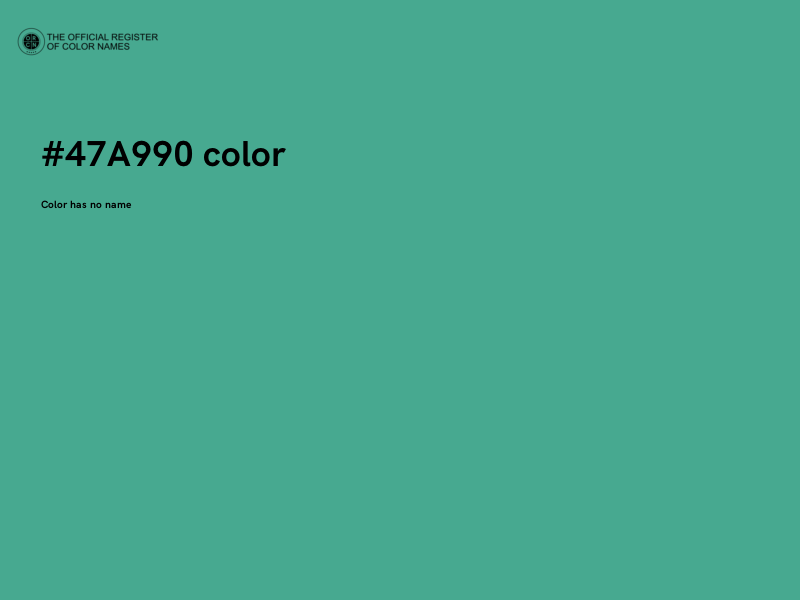 #47A990 color image