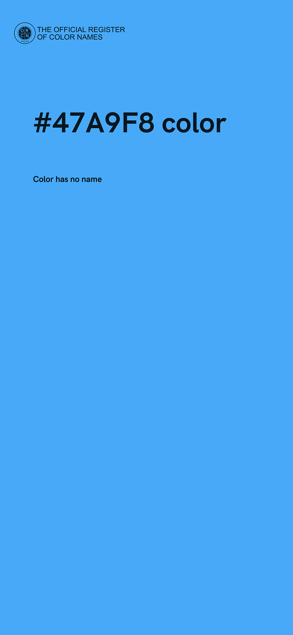 #47A9F8 color image