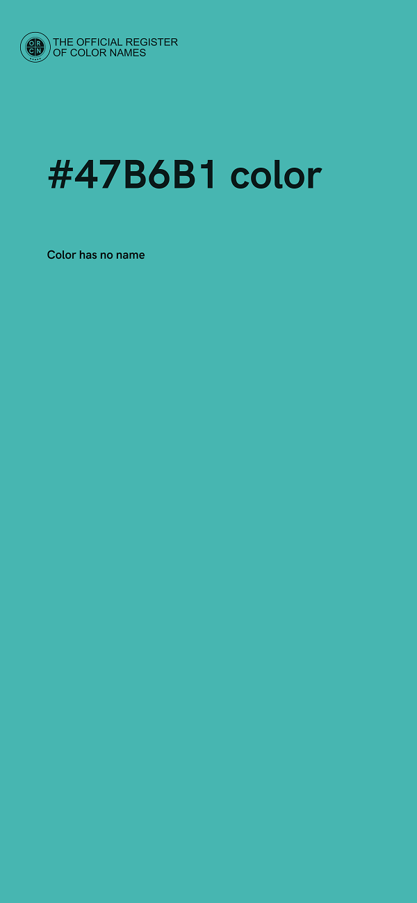 #47B6B1 color image
