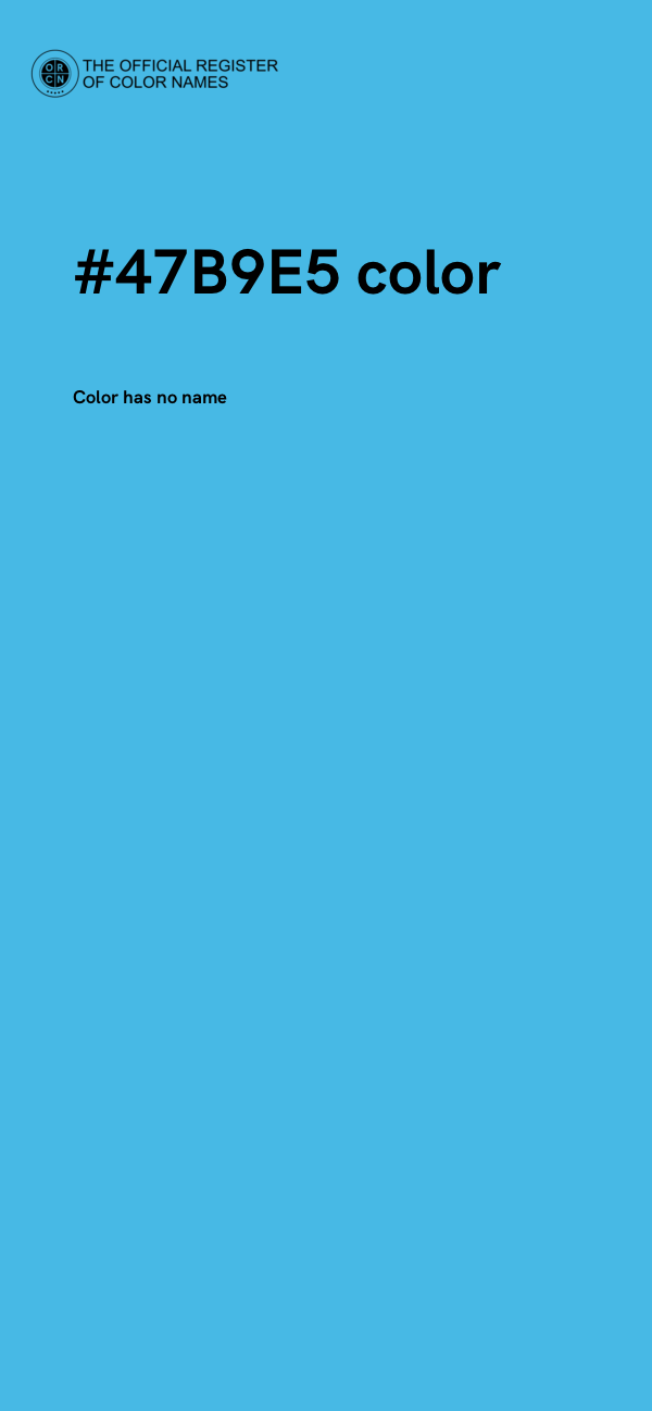 #47B9E5 color image