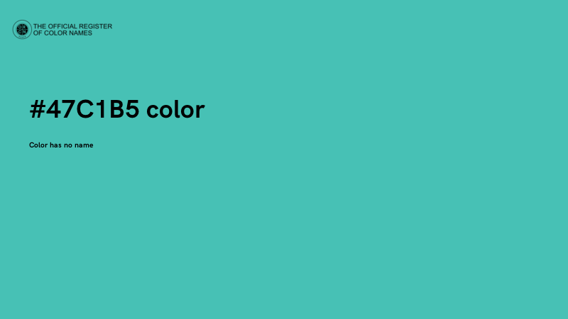 #47C1B5 color image