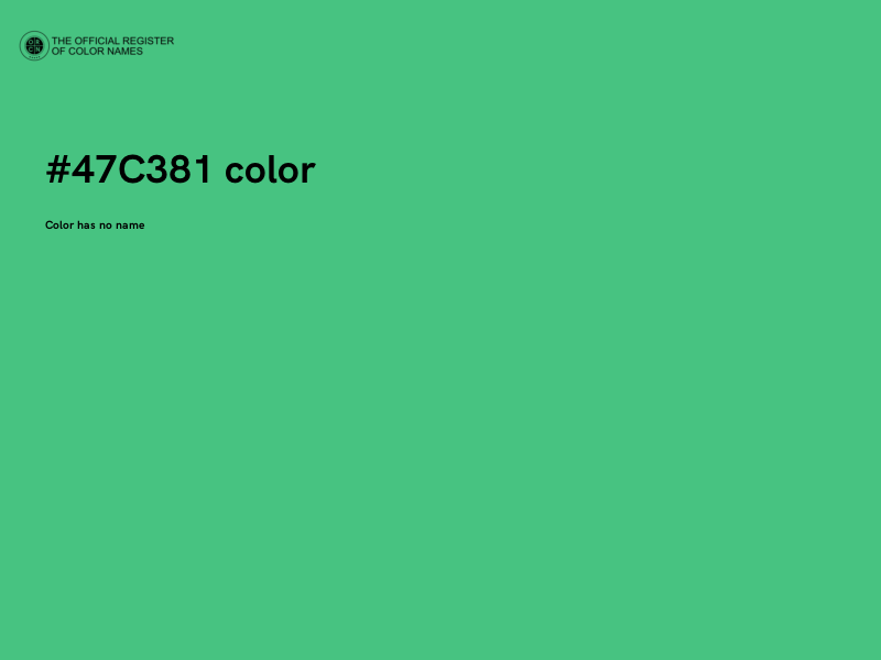 #47C381 color image