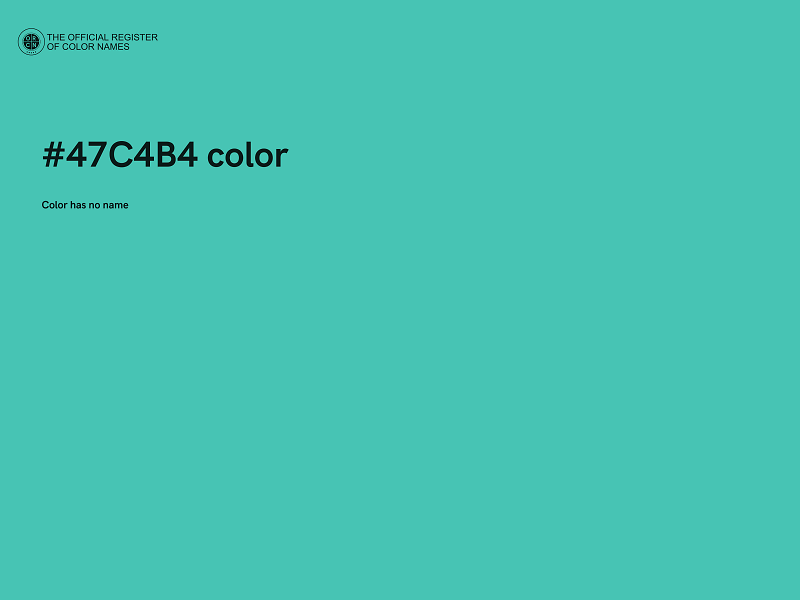 #47C4B4 color image