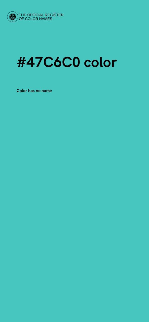 #47C6C0 color image