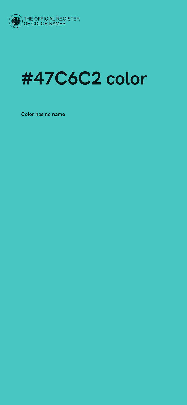 #47C6C2 color image
